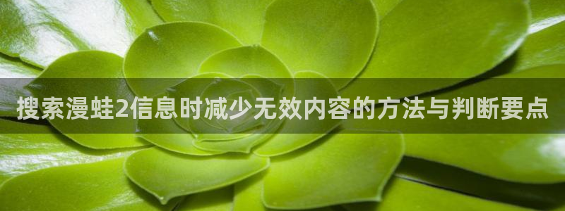 拷贝漫画：搜索漫蛙2信息时减少无效内容的方法与判断要点